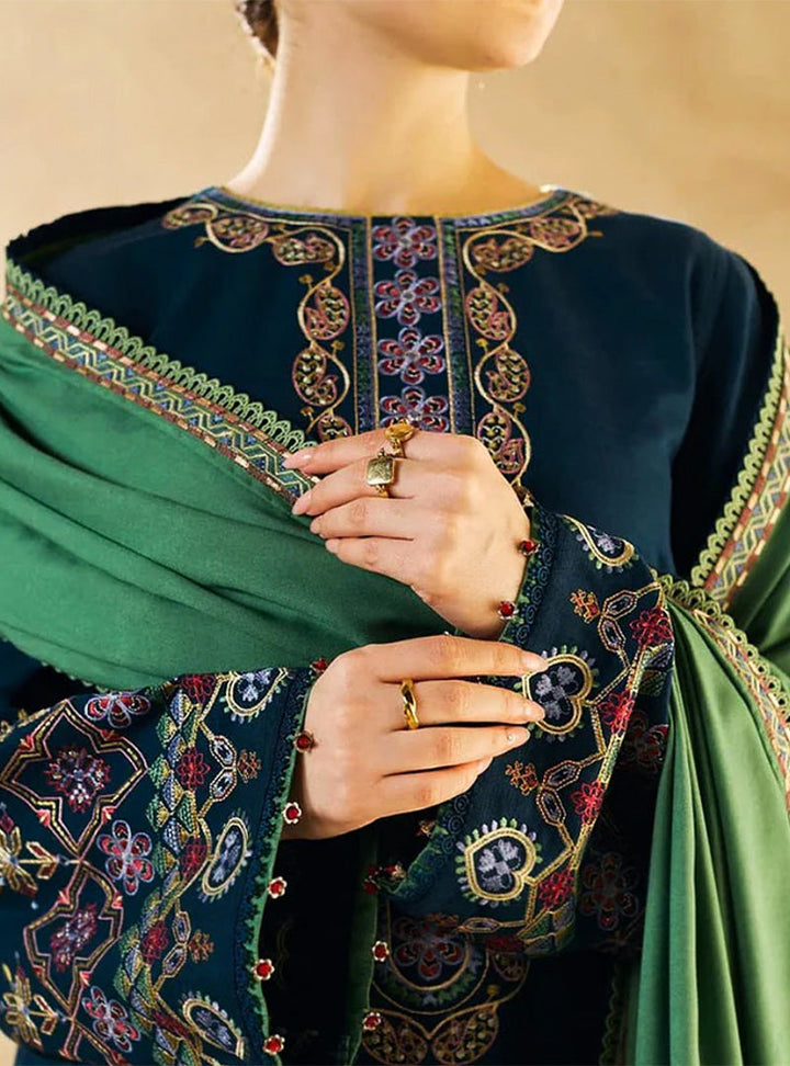 Lawn 3PC Embroidered with Cotton Net Viscose Embroidered Dupatta -5175