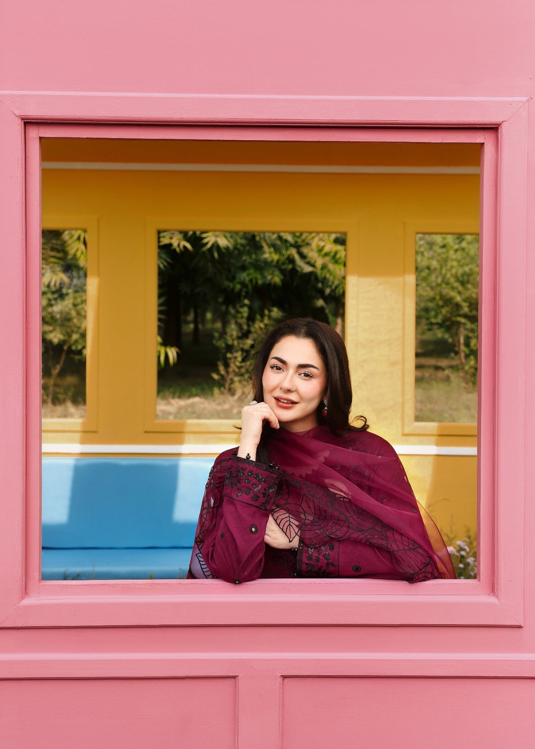 Lawn-3PC Embroidered Shirt With Khadi Net Embroidered Dupatta-5273