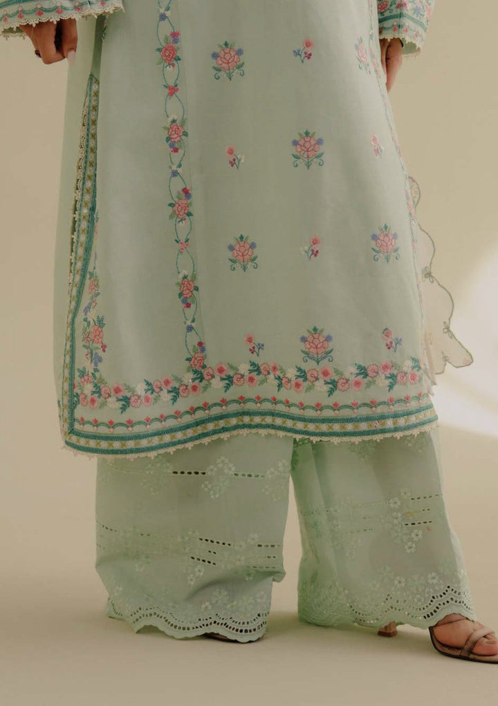 Lawn-3PC Embroidered Shirt with Digital Printed Jacquard Dupatta-1386