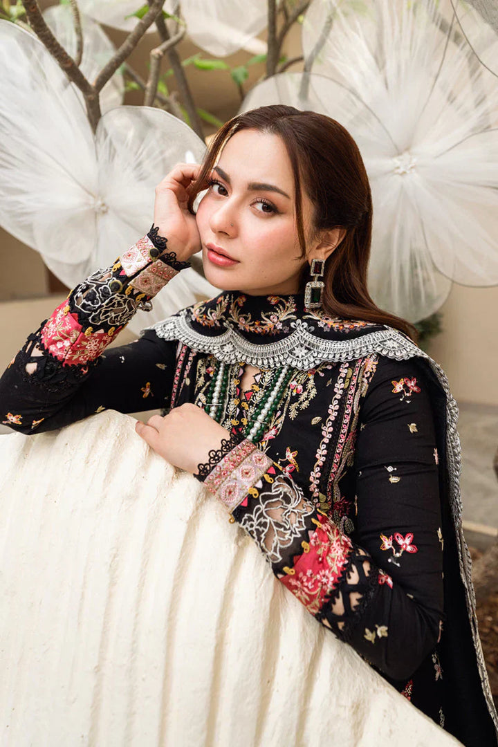 Lawn-3PC Embroidered Shirt with Organza Embroidered Dupatta-5176