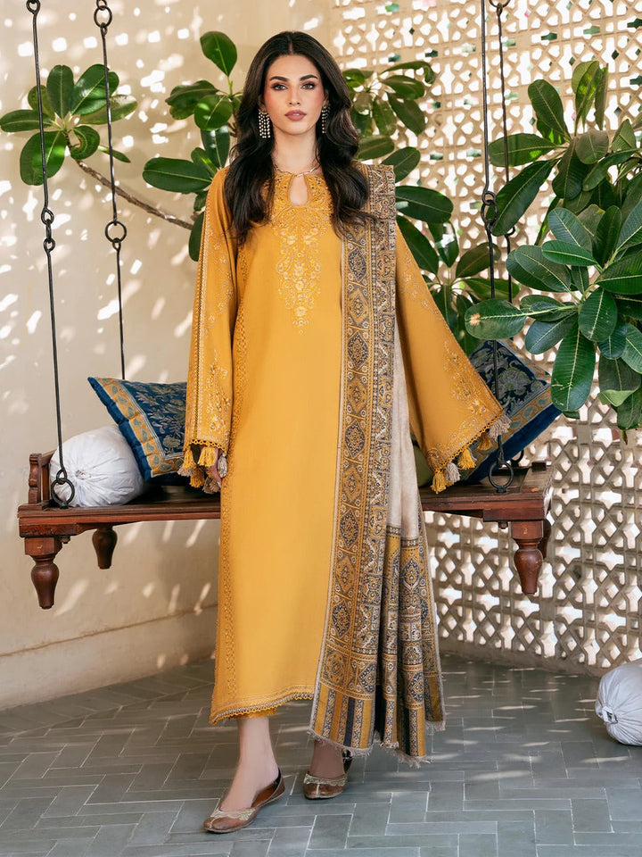3PC Lawn Embroidered Shirt With Digital Printed Jacquard Dupatta-5039