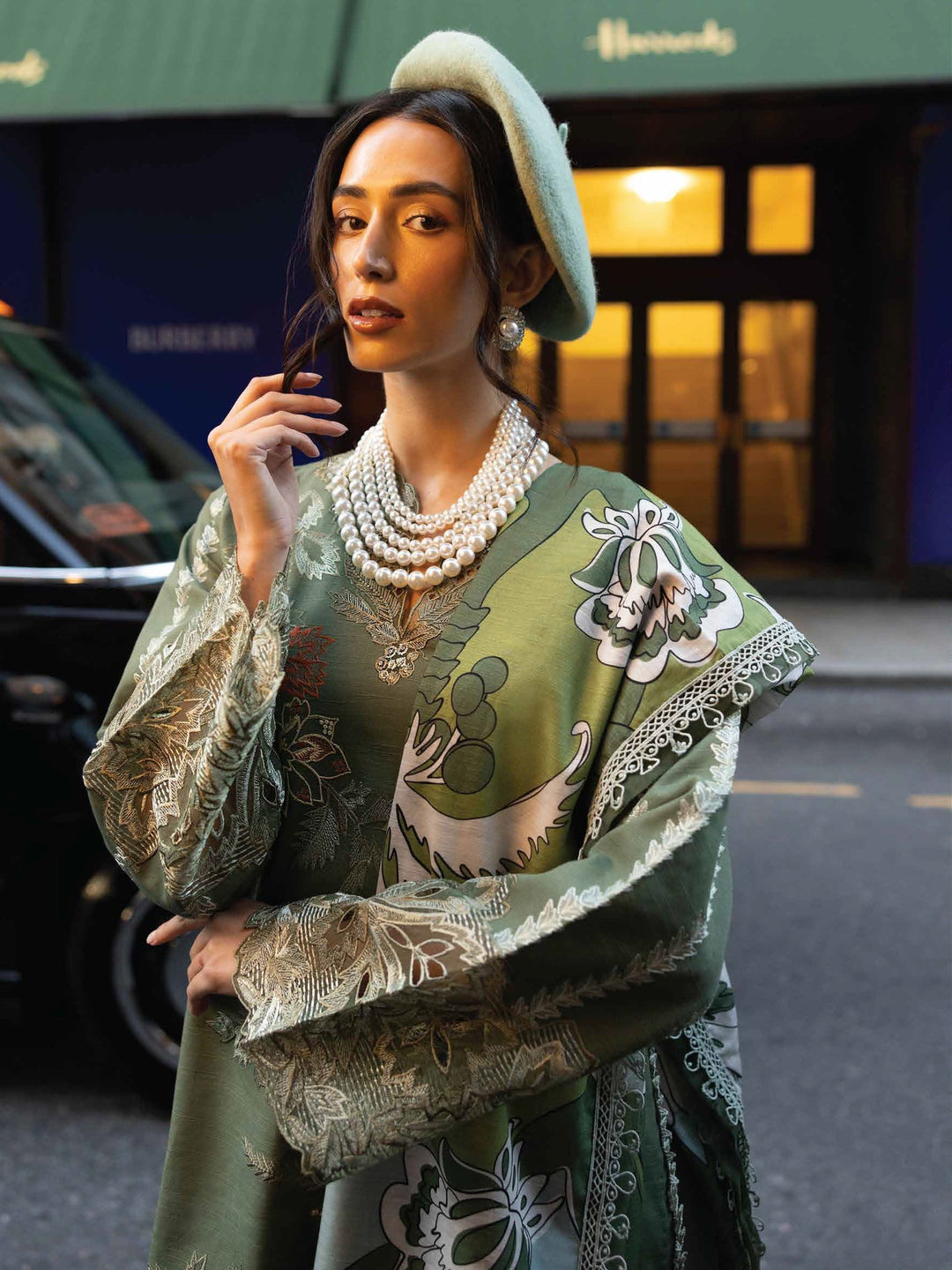 Dhanak 3PC Embroidered With Digital Printed Wool Shawl-103