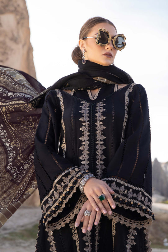 Dhanak-3PC Embroidered Shirt with Digital Printed Wool Shawl - 3426