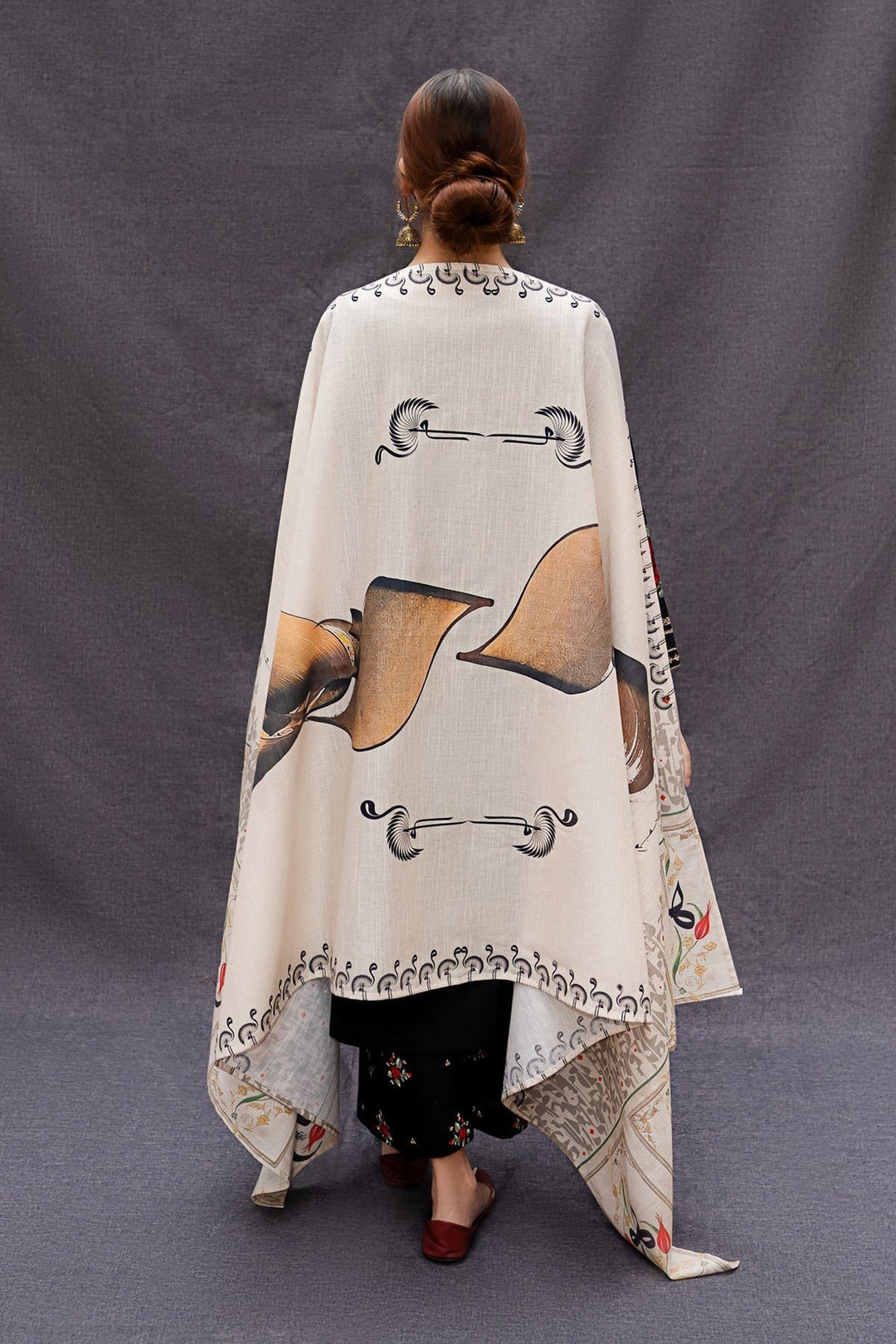 3PC Lawn Embroidered Shirt With Digital Printed Jauqard Dupatta-5007