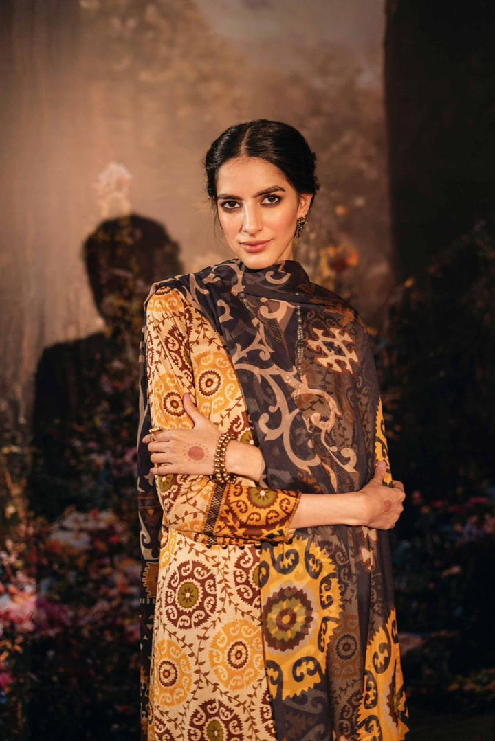 Lawn 3PC  Printed With Printed Voile Dupatta-754
