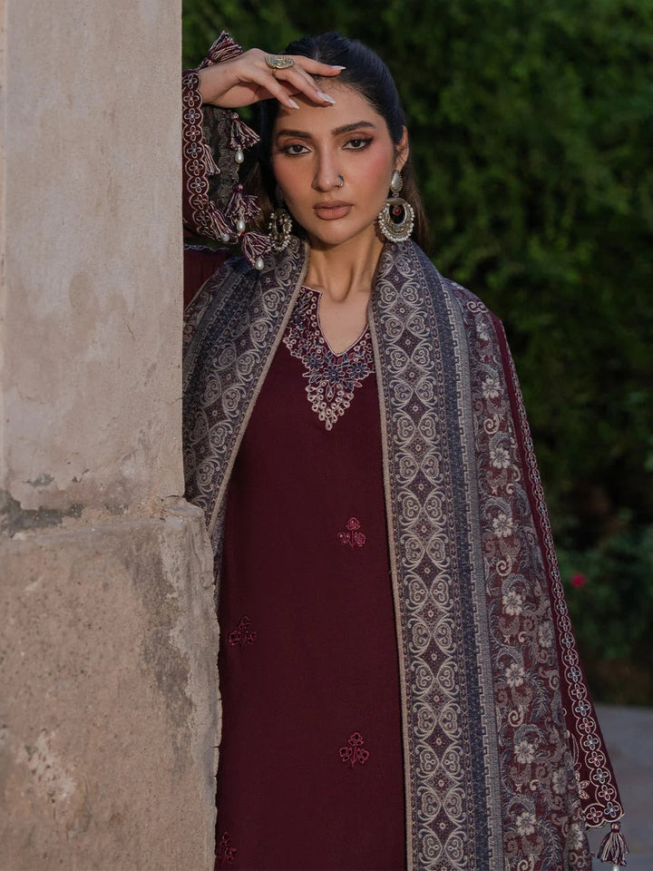 Lawn 3PC Embroidered Shirt with Digital Printed Jacquard Dupatta-5047