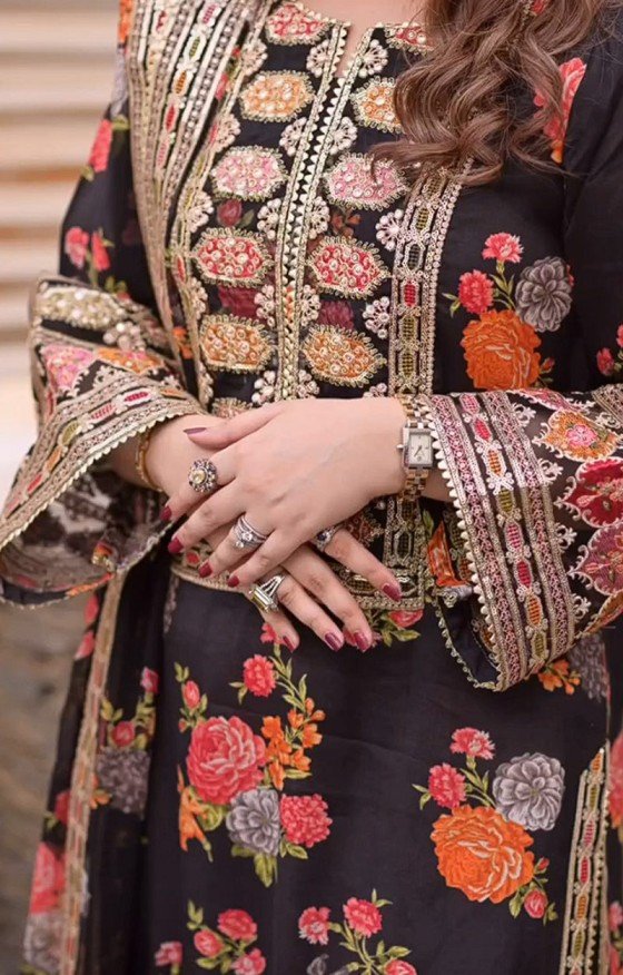 Silk 3PC Digital Printed- 1714