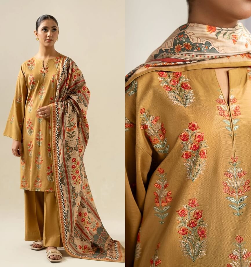 LAWN 3PC EMBROIDERED WITH DIGITAL PRINTED DUPATTA-1188